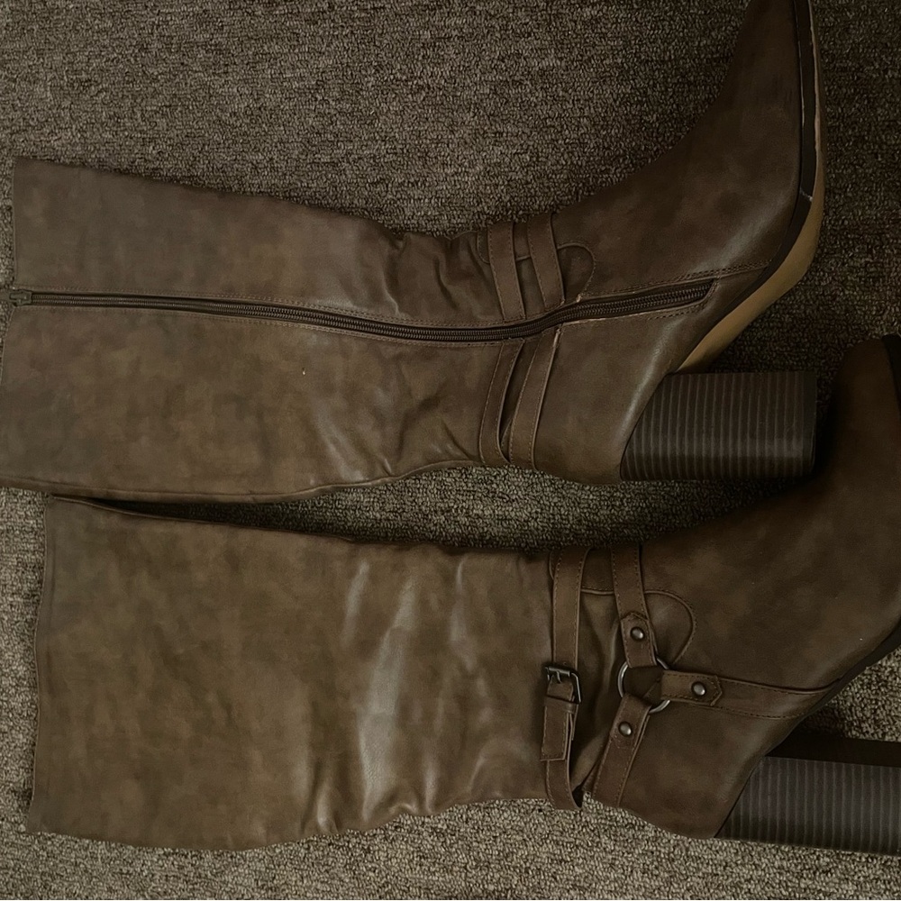 Brown Knee-High Boots